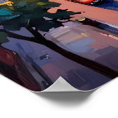 Poster Coucher du soleil de la ville (Coin)