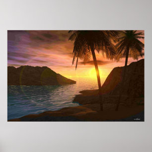 Poster Coucher du soleil de Maui