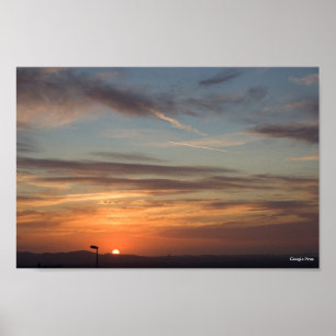 Poster Coucher du soleil d'or en Sardaigne - en Italie