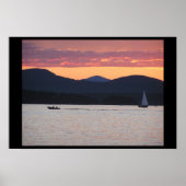 Poster Coucher du soleil du lac Champlain (Devant)