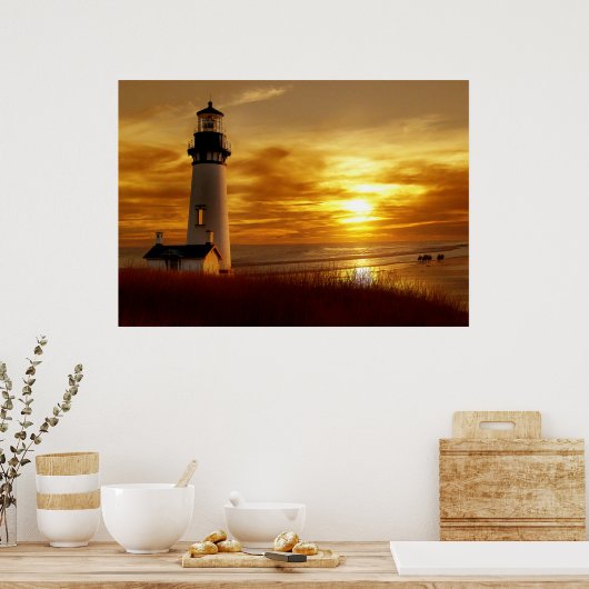 Poster Coucher du soleil du Pacifique (Cuisine)