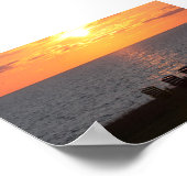 Poster Coucher du soleil du soir paisible (Coin)