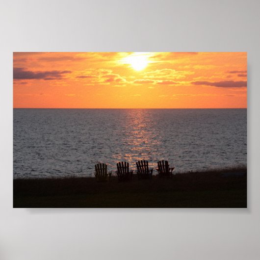 Poster Coucher du soleil du soir paisible (Devant)