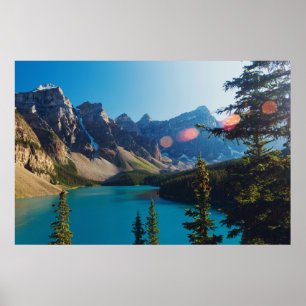 Poster Coucher du soleil   Moraine Lake, Canada
