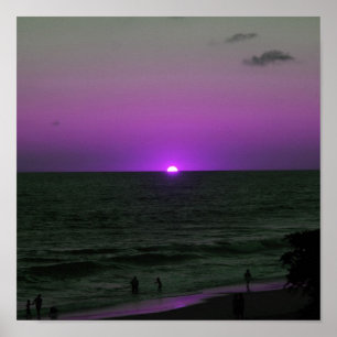 Poster coucher du soleil pourpre