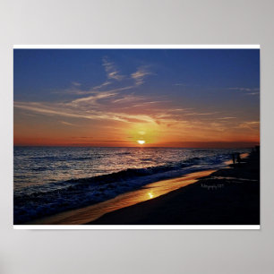 Poster Coucher du soleil sur Laguna Beach Florida, affich