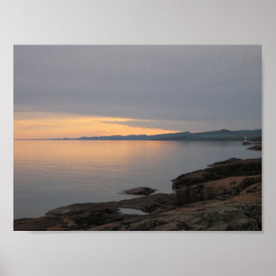 Poster Coucher du soleil sur le lac Supérieur