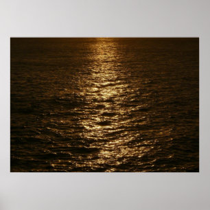 Poster Coucher du soleil sur l'eau Photographie de l'océa