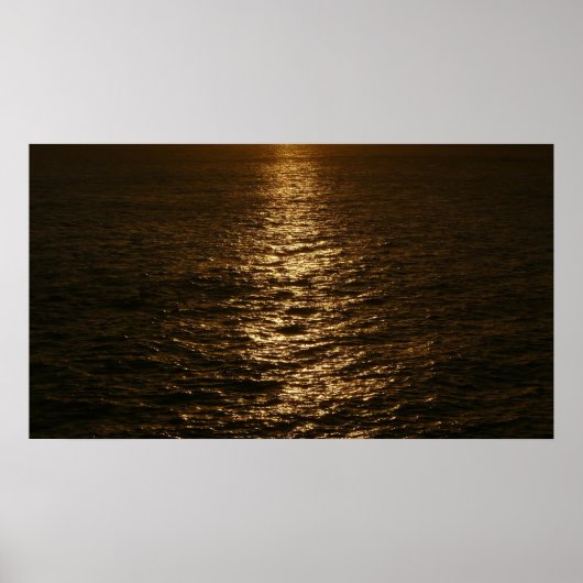 Poster Coucher du soleil sur l'eau Photographie de l'océa (Devant)