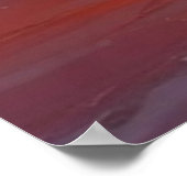 Poster Coucher Rouge Océan Peinture de paysage marin (Coin)