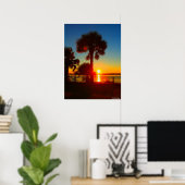 Poster Couchers de soleil et palmiers (Bureau à domicile)