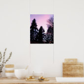 Poster Couchers de soleil rose violet (Cuisine)