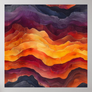 Poster Couches Abstraites de Terre et de Feu – Ember Stra
