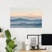 Poster Couches de brouillard, collines et montagnes (Bureau à domicile)