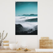 Poster Couches de collines, brouillard et arbres (Cuisine)