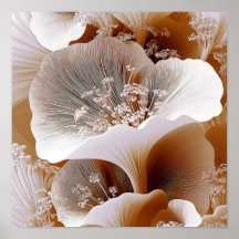 Couches de Fleur Radieuse – Abstrait Botanique Dou