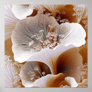 Poster Couches de Fleur Radieuse – Abstrait Botanique Dou