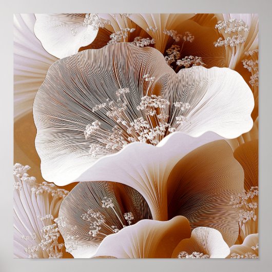 Poster Couches de Fleur Radieuse – Abstrait Botanique Dou (Devant)