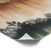 Poster Couches de Forêt Misty - Paysage Aquarelle (Coin)