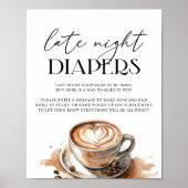 Poster Couches de nuit Café Baby Shower (Devant)