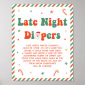 Poster Couches de nuit de bébé pour la douche de Noël (Devant)
