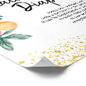 Poster Couches de nuit Orange Été Aquarelle (Coin)