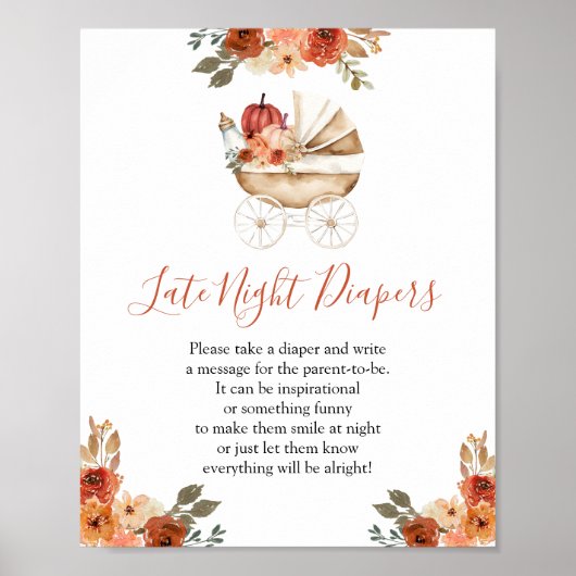 Poster Couches de nuit pour bébé Poussette Citrouille Bab (Devant)