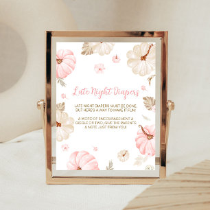 Poster Couches de nuit pour petite citrouille rose douce