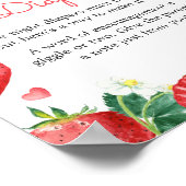 Poster Couches de nuit sucrées à la fraise (Coin)