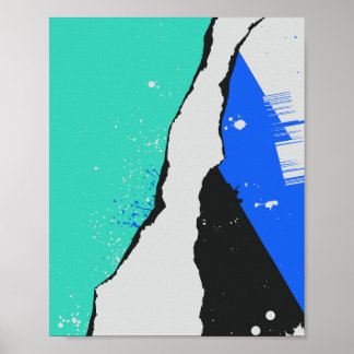 Poster Couches de peinture et éclaboussures
