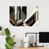 Poster Couches Géométriques Neutres 3D (Bureau à domicile)