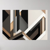 Poster Couches Géométriques Neutres 3D (Devant)