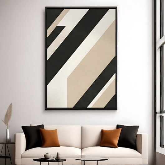 Poster Couches neutres géométriques abstraits modernes