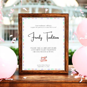 Poster Coudre beaucoup d'amour Pink Aquarelle Traditions