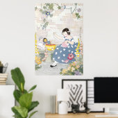 Poster Coudre dans un jardin de Foxglove & Poppies (Bureau à domicile)
