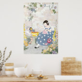 Poster Coudre dans un jardin de Foxglove & Poppies (Cuisine)