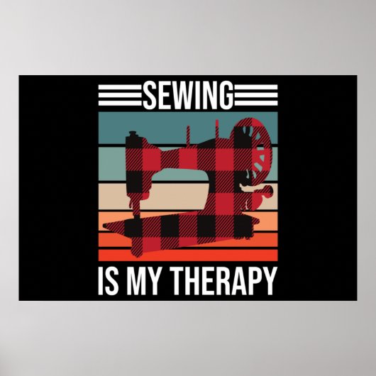 Poster Coudre est ma thérapie (Devant)