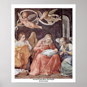 Poster Coudre Vierge Marie Et Anges Par Reni Guido