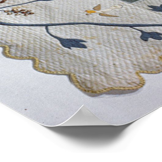 Poster Couette appliquée avec soleil, lune, étoiles (Coin)