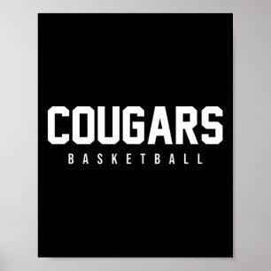 Poster Cougars Sketll Gfx Merch Uni-adultes Et Enfants Sk