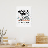 Poster Couler comme un félin - Conception de chat mignon (Cuisine)