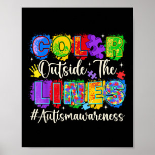 Poster Couleur À L'Extérieur De La Sensibilisation sur l'