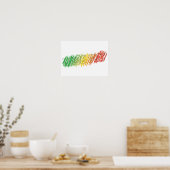 Poster Couleur À L'Extérieur De L'Affiche Lignes (Cuisine)