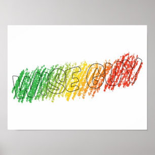 Poster Couleur À L'Extérieur De L'Affiche Lignes