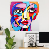 Poster Couleur Abstrait (Bureau à domicile)