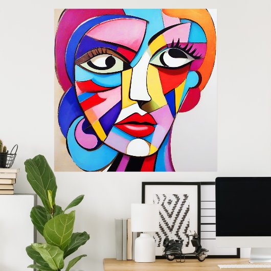 Poster Couleur Abstrait (Bureau à domicile)