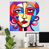 Poster Couleur Abstrait (Bureau à domicile)