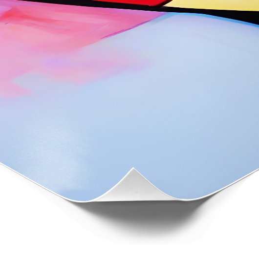 Poster Couleur Abstrait (Coin)