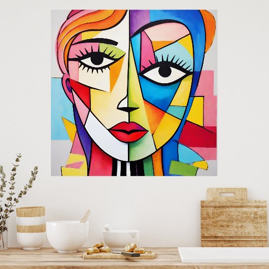 Poster Couleur Abstrait (Cuisine)