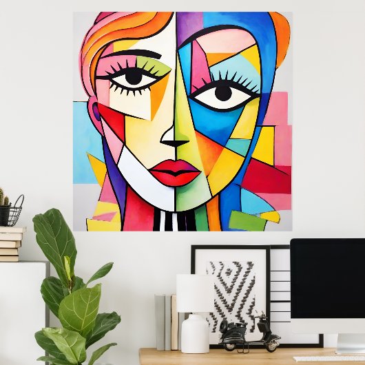 Poster Couleur Abstrait (Bureau à domicile)